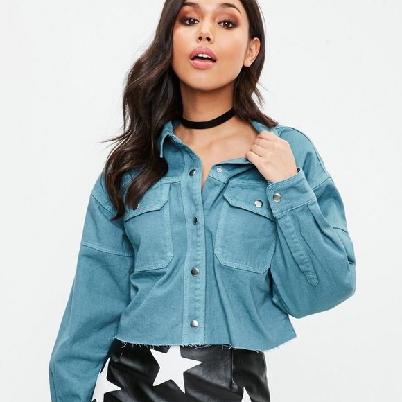 Missguided Jackets & Blazers - Missguided Trucker Denim Shacket - US 4 (NWOT)